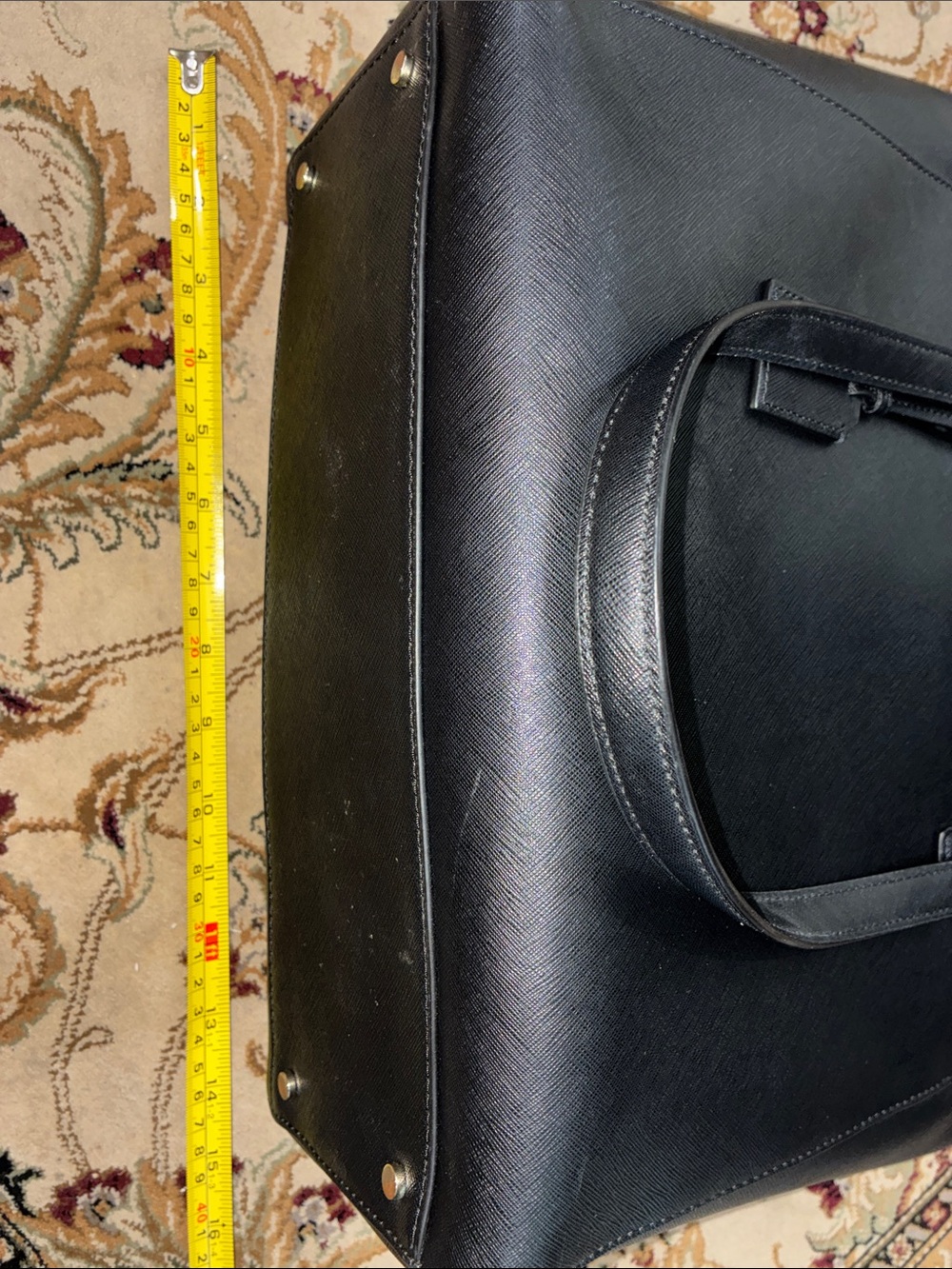kate spade Black Saffiano Leather Tote with Luggage Tag - Picture 13 of 13